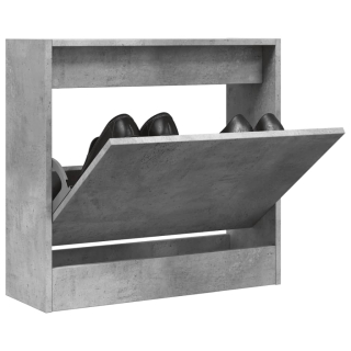 botník, výklopný, kompozitní dřevo, 57x60x21 cm, beton šedá, BB20260034