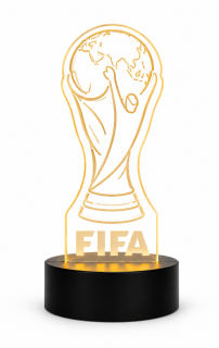 stolní LED světlo, dekorativní, noční, trofej FIFA MS 2026, 19x10x8 cm, plast, více barev, LS20260009