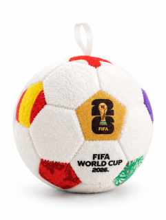 polštář, dekorativní, tvar míče, motiv WORLD CUP 2026, 12x12 cm, plyš, tématika MS 2026, PD20260001